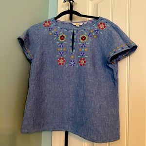 Cheerful embroidered top